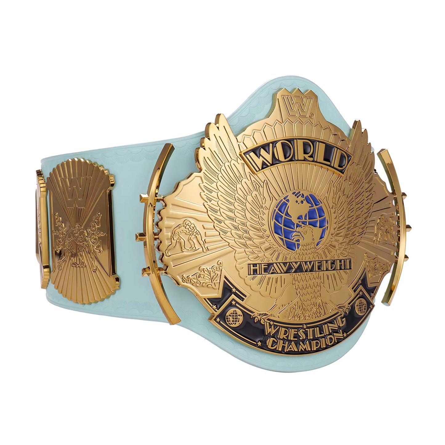 Light Blue WWE Winged Eagle Championship Replica Title Belt - WWE BELTS