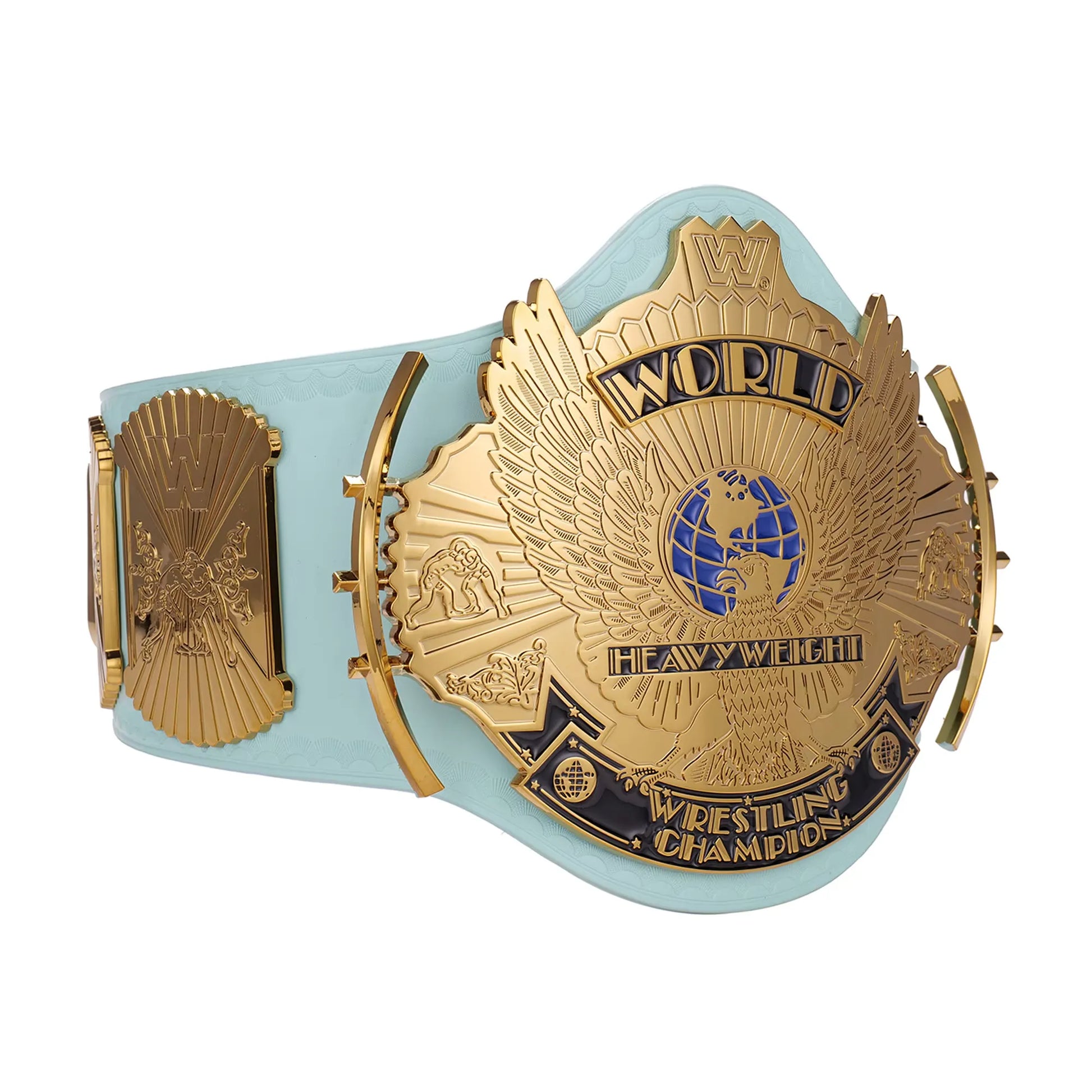 Light Blue WWE Winged Eagle Championship Replica Title Belt - WWE BELTS