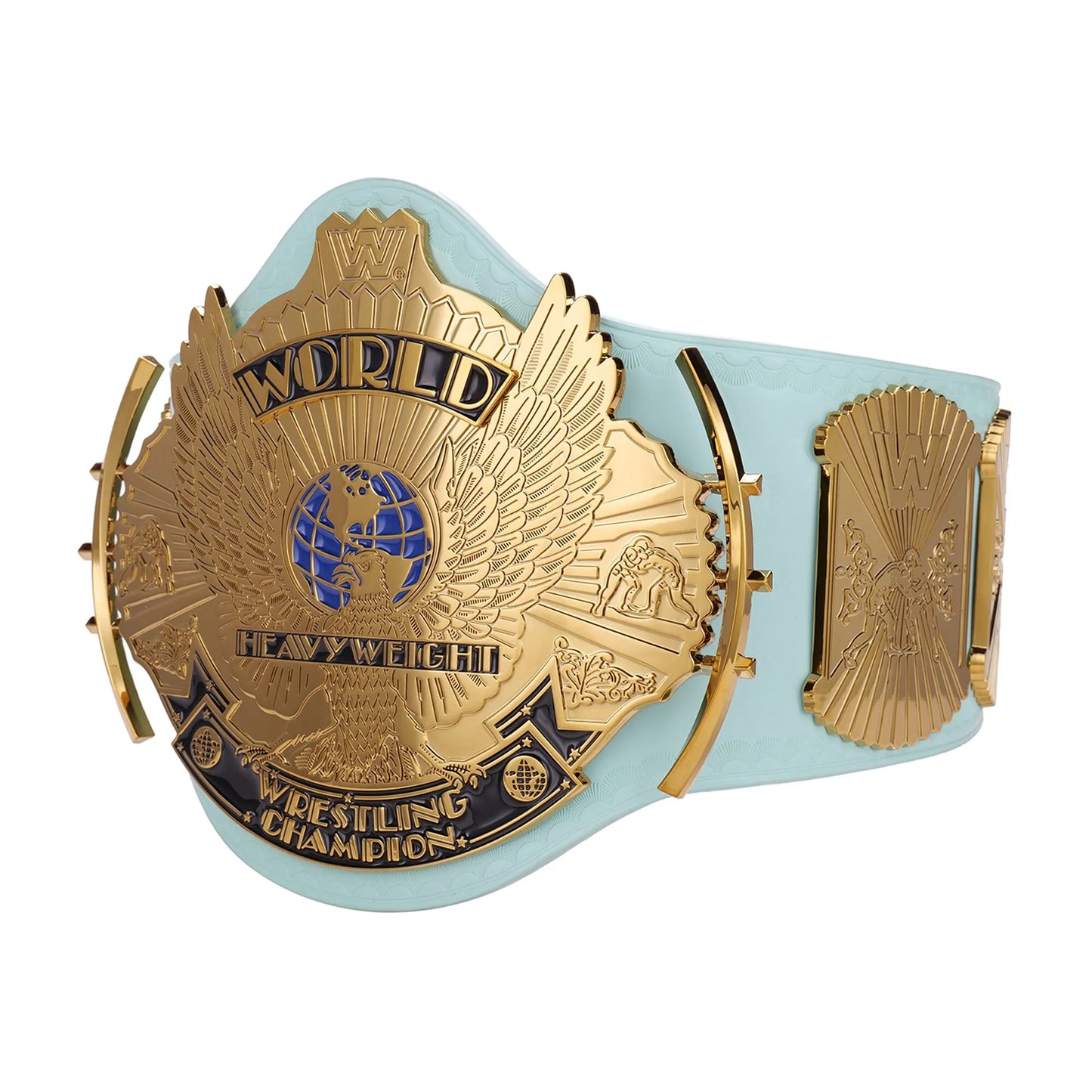 Light Blue WWE Winged Eagle Championship Replica Title Belt - WWE BELTS