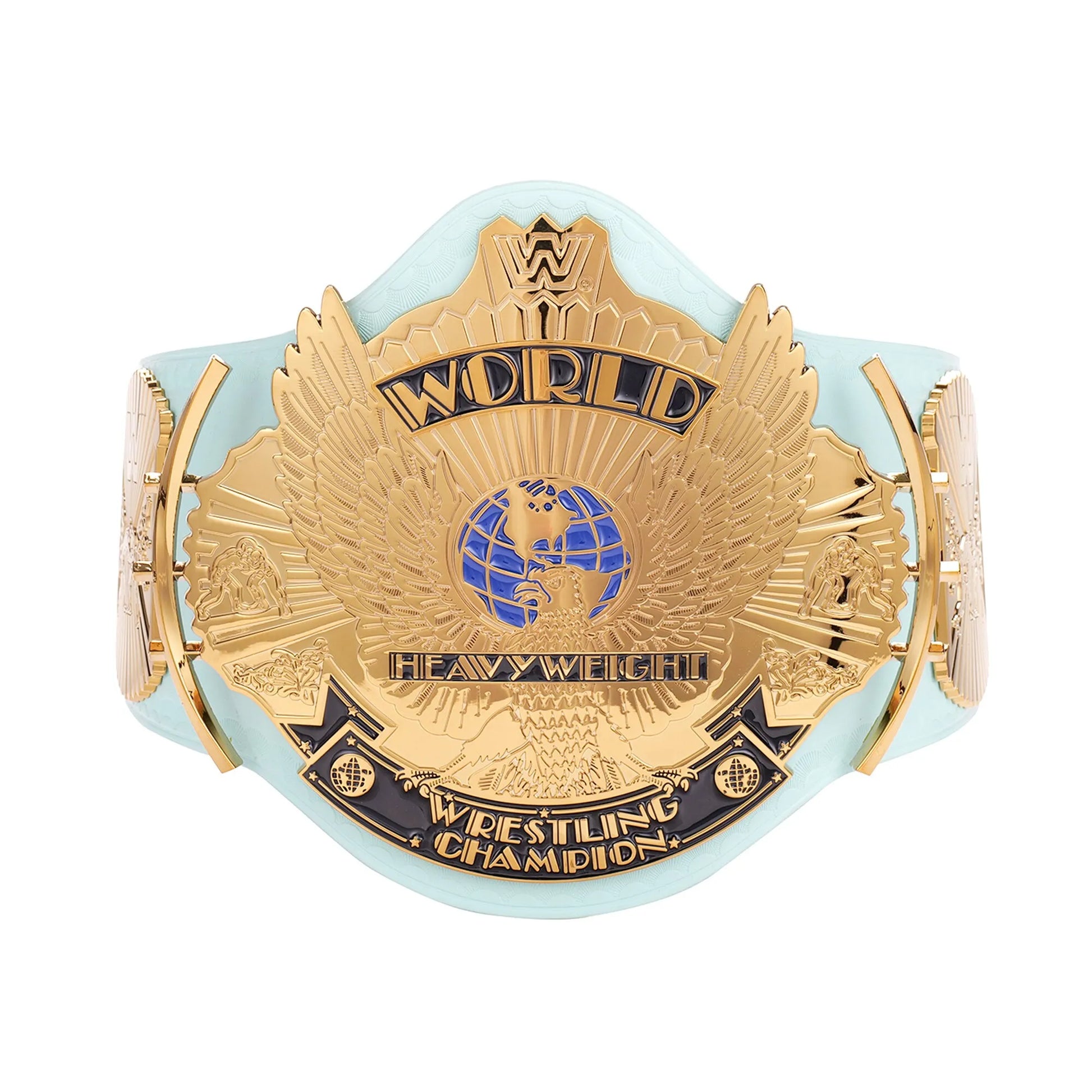 Light Blue WWE Winged Eagle Championship Replica Title Belt - WWE BELTS