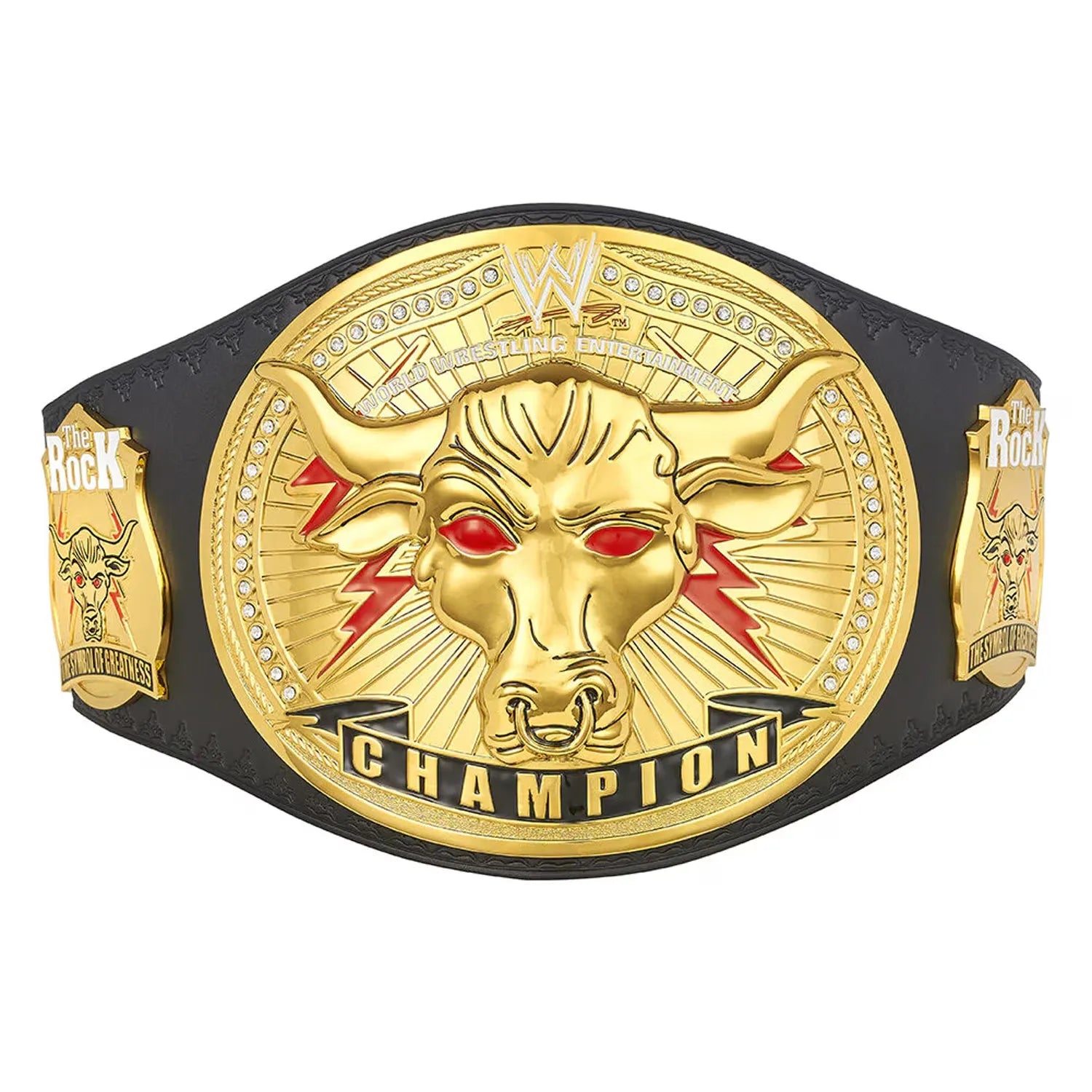 The Rock Brahma Bull Replica Championship Title Belt - WWE BELTS