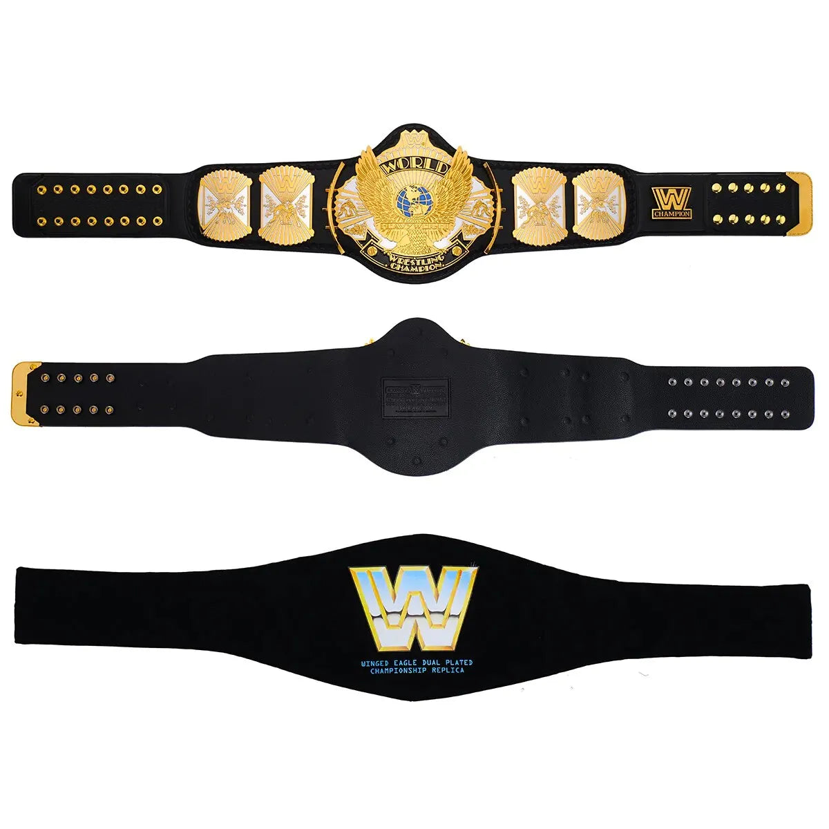 WWE Winged Eagle Dual Plated Championship Replica Title Belt - WWE BELTS